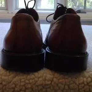Zara Brown Leather Short Wing Brogue Shoes US 12 = EU 45 (Made in Spain) Zara | Shoes | Zara Brown Leather Short Wing Brogue Shoes Us  main image 4